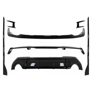 Aero Body Kit Front Bumper Lip and Air Diffuser suitable for BMW 1 Series F40 M Sport (2019-Up) Piano Black