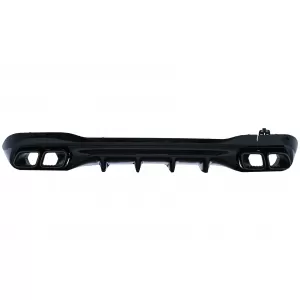 Rear Bumper Diffuser with Black Exhaust Muffler Tips suitable for Mercedes C Class W206 S206 Sport Line (2021-Up) C63 Design