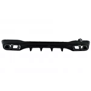 Rear Bumper Diffuser with Exhaust Muffler Tips suitable for Mercedes C Class W206 S206 Sport Line (2021-Up) C63 Design
