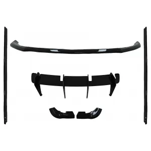 Aero Body Kit suitable for Mercedes A-Class W176 Sport Line (2015-2018) Piano Black