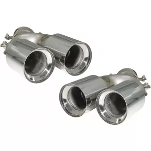 Exhaust Muffler Tips suitable for BMW 5 Series G30 G31 G38 6 Series G32 (2016-2020) 540i Design Chrome