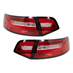 LED BAR Taillights suitable for Audi A6 4F2 C6 Limousine (2008-2011) Red Clear Facelift Design with Sequential Dynamic Turning Lights