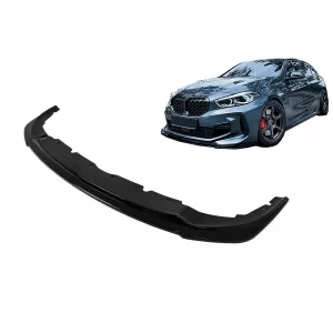Front Bumper Lip Spoiler suitable for BMW 1 Series F40 M Sport (2019-Up) Piano Black