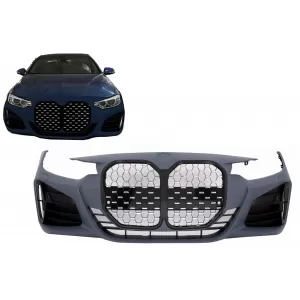 Front Bumper suitable for BMW 4 Series F32 F33 F36 (2013-2017) Coupe Convertible Gran Coupe M4 Design Grille - FBBMF32M4NL