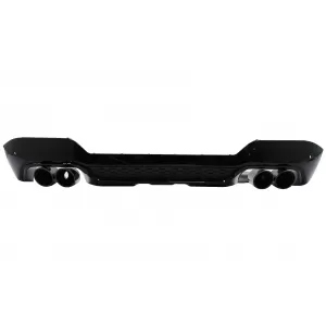 Rear Bumper Valance Diffuser Double Outlet with Exhaust Tips suitable for BMW X3 G01 LCI M-Sport (2021-2023) Piano Black