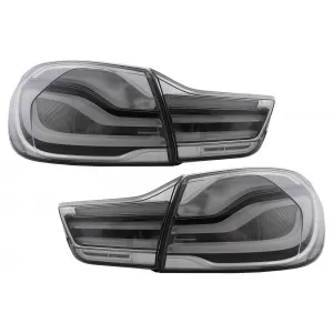 Full LED Bar Taillights suitable for BMW 4 Series F32 F33 F36 (2013-2016) Smoke with Static Turning Signal