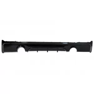 Rear Bumper Spoiler Valance Diffuser Double Outlet for Single Exhaust suitable for BMW 2 Series F22 F23 (2013-) Shiny Black