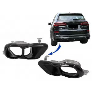 Exhaust MufflerTips suitable for BMW X5 G05 X6 G06 X7 G07 M-Package (2018-up) M Sport Design