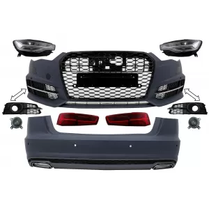 Complete Body Kit suitable for Audi A6 C7 4G Sedan (2011-2017) Conversion to 2018 Design