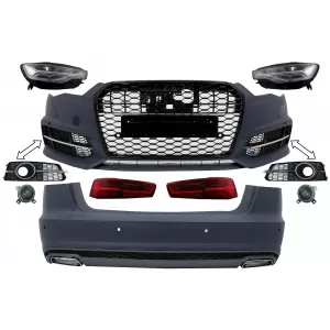 Complete Body Kit suitable for Audi A6 C7 4G Sedan (2011-2017) Conversion to 2018 Design - COCBAUA64GRSC