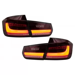 FULL LED BAR Taillights suitable for BMW 3 Series F30 Pre LCI & LCI (2011-2019) Red Clear with Dynamic Sequential Turning Light