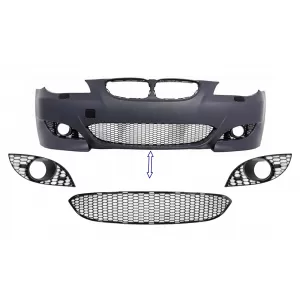Pack Front Bumper Lower Central and Side Grille suitable for BMW 5 Series E60 E61 (2003-2010) M5 Design