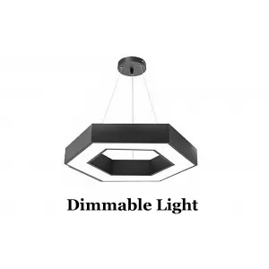 Chandelier Hollow Hexagon HoneyComb Ceiling Light System 6500K Diameter 60cm Dimmable