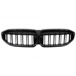 Central Kidney Grilles with LED suitable for BMW 3 Series G20 Sedan G21 Touring (2019-2022) Piano Black
