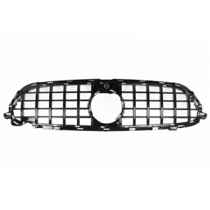 Central Grille suitable for Mercedes E-Class Facelift W213 S213 C238 A238 Sport Line (2020-2023) GT-R Panamericana Design Black