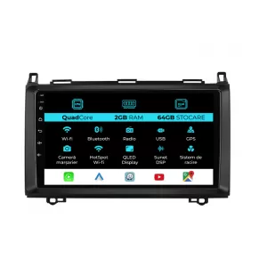 Navigation for Mercedes Vito, Sprinter, Viano B200 A B Class (2005-2012), 9 Inch, 2Gb Ram, 64Gb Storage, Carplay