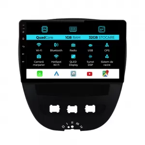 Navigation for Peugeot 107, Citroen C1, Toyota Aygo (2005 - 2015), 10 Inch, 1Gb RAM, 32Gb Storage, Carplay