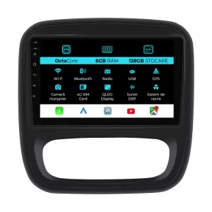 Navigation for Opel Vivaro, Renault Trafic, Fiat Talento (2014 - 2018), 9 Inch, 6Gb Ram, 128Gb storage, Carplay