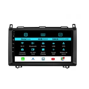 Navigation for Mercedes Vito, Sprinter, Viano B200 A B Class (2005-2012), 9Inch, 6Gb Ram, 128Gb Storage, Carplay