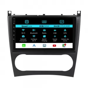 Navigation for Mercedes C-Class W203, CLK W209 (2005 - 2009), 9Inch, 2Gb Ram, 64Gb Storage, Carplay