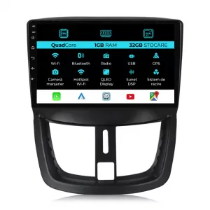 Navigation for Peugeot 207, (2006-2015), 9Inch, 1Gb Ram, 32Gb Storage, Carplay