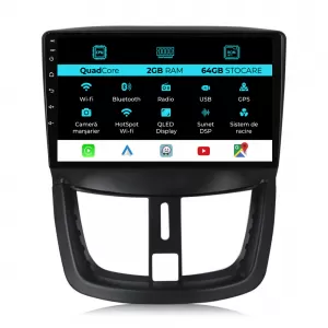 Navigation for Peugeot 207, (2006-2015), 9Inch, 2Gb Ram, 64Gb Storage, Carplay