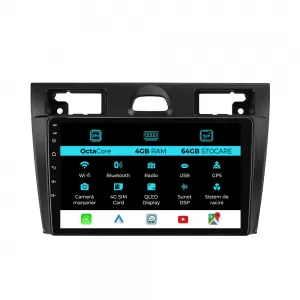 Navigation for Ford Fiesta, 2006-2011, 9 Inch, 4Gb RAM, 64Gb Storage, Carplay