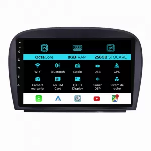 Navigation for Mercedes SL R230 (2001-2011), 9Inch, 8Gb Ram, 256Gb Storage, Carplay.