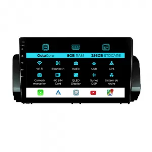 Navigation for Dacia Logan Sandero Jogger (2021-2023), 9Inch, 8Gb Ram, 256Gb Storage, Carplay