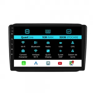 Navigation for Skoda Fabia, 2007-2014, 10 Inch, 1Gb Ram, 32Gb Storage, Carplay