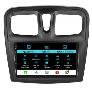 Navigation for Dacia Logan Sandero (2012-2020), 9 Inch, 1Gb Ram, 32Gb Storage, Carplay