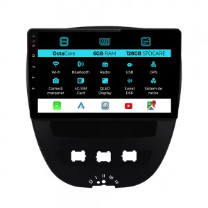 Navigation for Peugeot 107, Citroen C1, Toyota Aygo (2005 - 2015), 10 Inch, 6Gb Ram, 128Gb Storage, Carplay