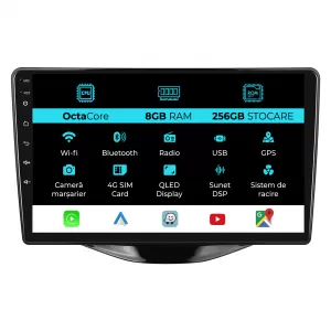 Navigation for Peugeot 107, Citroen C1, Toyota Aygo (2014 - 2022), 9Inch, 8Gb Ram, 256Gb Storage, Carplay