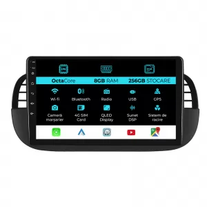 Navigation for Fiat 500, (2007 - 2015), 9Inch, 8Gb Ram, 256Gb Storage, Carplay
