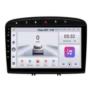 Navigation for Peugeot, 308 408 (2008-2013), 9Inch, 4Gb RAM, 64Gb Storage, Bluetooth, WiFi, Carplay