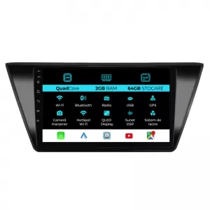 Navigation for Volkswagen, Touran (2014 - 2020), 10 Inch, 2Gb RAM, 64Gb Storage, Carplay.