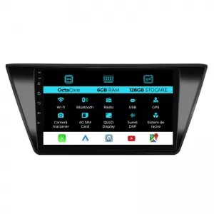 Navigation for Volkswagen Touran, 2015 - 2020, 10 Inch, 6Gb Ram, 128Gb Storage, Carplay