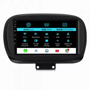 Navigation for Fiat 500x, (2014 - 2020), 9 Inch, 4Gb Ram, 64Gb Storage, Carplay.