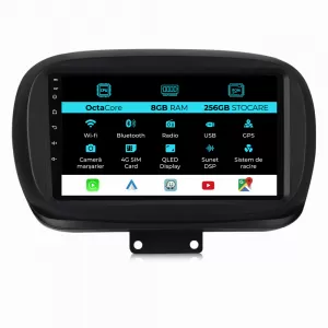 Navigation for Fiat 500x, 2014 - 2020, 9 Inch, 8Gb Ram, 256Gb Storage, Carplay
