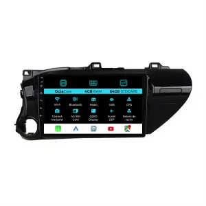 Navigation for Toyota Hilux 2015+, 10 inch, 4GB RAM, 64GB Storage, Carplay