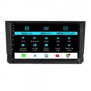 Navigation for Seat Ibiza, (2017 - 2025), 9 Inch, 6Gb Ram, 128Gb Storage, Carplay