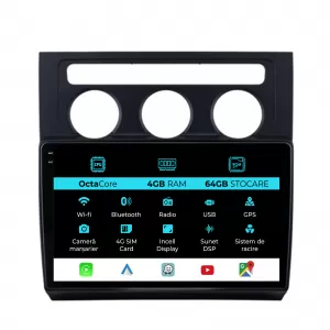 Navigation for Volkswagen Touran, (2003-2010), 10 Inch, 4Gb Ram, 64Gb Storage, Carplay