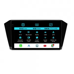 Navigation for Volkswagen Passat B8 (2015 - 2022), 10 Inch, 6Gb Ram, 128Gb Storage, Carplay