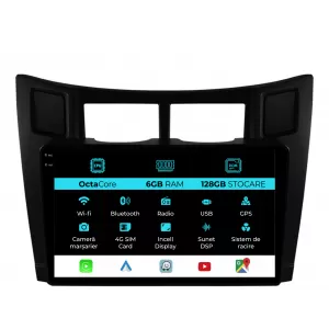 Navigation for Toyota Yaris, (2005-2011), 9 Inch, 6Gb Ram, 128Gb Storage, Carplay.