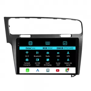 Navigation for Volkswagen Golf 7 (2013-2020), 10Inch, 8Gb Ram, 256Gb Storage, Carplay