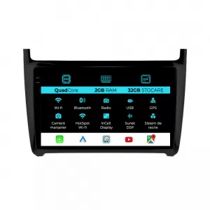 Navigation for Volkswagen Polo, (2009-2018), Incell 9Inch, 2Gb Ram, 32Gb Storage, Carplay.