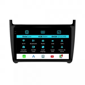 Navigation for Volkswagen Polo, (2009-2018), Incell 9Inch, 4Gb Ram, 64Gb Storage, Carplay