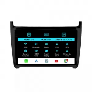 Navigation for Volkswagen Polo, 2009-2018, Incell 9Inch, 8Gb Ram, 256Gb Storage, Carplay
