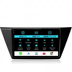 Navigation for Volkswagen, Touran (2015 - 2020), 10 Inch, 6Gb Ram, 128Gb Storage, Carplay
