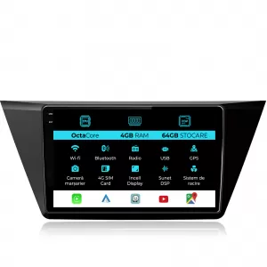 Navigation for Volkswagen Touran, 2015 - 2020, 10 Inch, 4Gb Ram, 64Gb Storage, Carplay